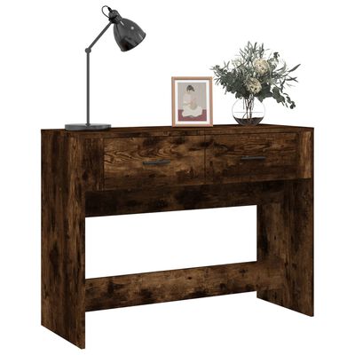 vidaXL Table console Chêne fumé 100x39x75 cm Bois d'ingénierie