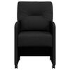 vidaXL Chaises de Salle &agrave; Manger avec Roues 2 pcs Noir 57 x 67 x 95 cm