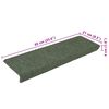 vidaXL Tapis d'escalier autocollants 30 pi&egrave;ces 65 x 21 x 4 cm Vert Bord rectangulaire