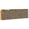vidaXL Porte-b&ucirc;ches aspect bois 300x45x100 cm acier galvanis&eacute;