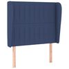 vidaXL T&ecirc;te de lit avec oreilles Bleu 93x23x118/128 cm Tissu