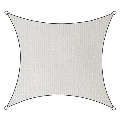 Livin'outdoor Tissu d'ombrage Iseo PEHD carré 3,6x3,6 m Blanc