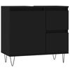 vidaXL Ensemble de meubles salle de bain 3 pcs noir bois d'ing&eacute;nierie