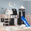vidaXL Lit mezzanine enfants avec tour sans matelas 90x190 cm