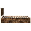 vidaXL Cadre de lit Ch&ecirc;ne fum&eacute; 140 x 200 cm Bois Ing&eacute;nierie