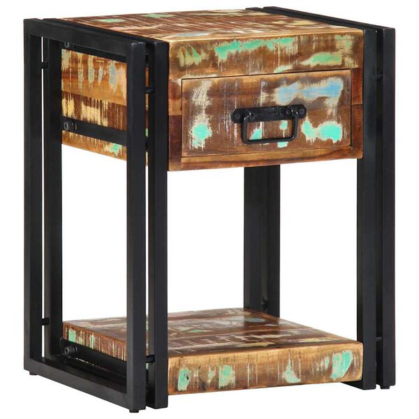 vidaXL Cabinet de chevet avec tiroir 2 pcs Multicolore 40 x 35 x 50 cm