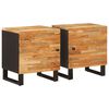 vidaXL Cabinet de chevet 2 pcs Marron 40 x 33 x 46 cm