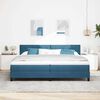 vidaXL Lit &agrave; ressorts avec matelas Bleu fonc&eacute; 200 x 200 cm Velours