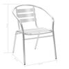 vidaXL Ensemble &agrave; manger d'ext&eacute;rieur 5 pcs Aluminium Argent&eacute;