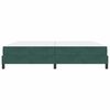 vidaXL Lit &agrave; ressorts avec matelas Vert fonc&eacute; 200 x 200 cm tissu