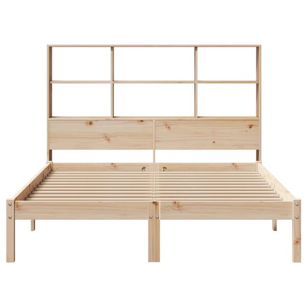 vidaXL Lit biblioth&egrave;que sans matelas 160x200 cm bois massif de pin