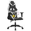 vidaXL Chaise de jeu de massage Noir et blanc Similicuir