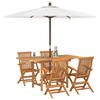 vidaXL Ensemble de salle &agrave; manger pour jardin 5 pcs Marron