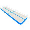 vidaXL Tapis gonflable de gymnastique avec pompe 800x100x15cm PVC Bleu