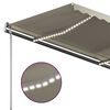 vidaXL Auvent manuel r&eacute;tractable avec LED 450x350 cm Cr&egrave;me