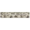 vidaXL Tapis de cuisine lavable imprim&eacute; caf&eacute; gris 60x300 cm velours