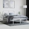 vidaXL Cadre de lit m&eacute;tal sans matelas et t&ecirc;te de lit blanc 120x190 cm