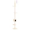 vidaXL Arbre &agrave; chat du sol au plafond Cr&egrave;me 250,5-276,5 cm