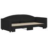vidaXL Lit de jour avec gigogne sans matelas noir 90x200 cm