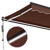 vidaXL Auvent r&eacute;tractable automatique avec LED marron 450x350 cm