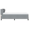 vidaXL Lit &agrave; ressorts avec matelas Gris clair 90 x 190 cm tissu