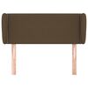 vidaXL T&ecirc;te de lit avec oreilles Marron Fonc&eacute; 83x23x78/88 cm Tissu