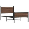 vidaXL Cadre de lit en m&eacute;tal sans matelas ch&ecirc;ne marron 80x200 cm