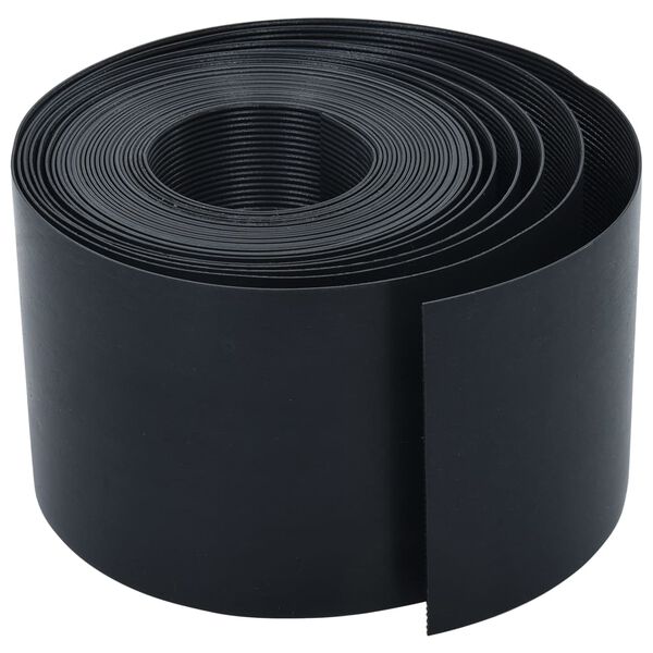 vidaXL Bordure de jardin Noir 10 m 15 cm PE