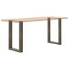 vidaXL Pieds de table à manger en U 2 pièces Acier naturel 50 x (72-73) cm Acier