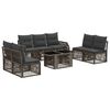 vidaXL Ensemble de canap&eacute; de jardin 8 pc Gris et Gris fonc&eacute; polyrotin