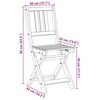 vidaXL Chaise de jardin 2 pcs Huile Naturelle 40 x 42 x 85 cm