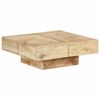 vidaXL Table basse 80x80x28 cm Bois de manguier massif