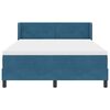 vidaXL Lit &agrave; ressorts avec matelas Bleu fonc&eacute; 190 x 140 cm Polyester