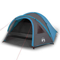 vidaXL Tente de camping 4 personnes bleu imperméable