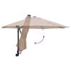 vidaXL Parasol de jardin Taupe et Noir 248 x 248 x 148 cm