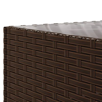 vidaXL Salon de jardin 6 pcs avec coussins Marron Résine tressée