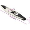 vidaXL Kayak gonflable noir 424x81x31 cm polyester