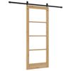 vidaXL Porte coulissante ORKDAL Naturel et Noir 83 x 202 cm