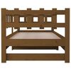 vidaXL Lit coulissant sans matelas marron miel 2x(90x190) cm