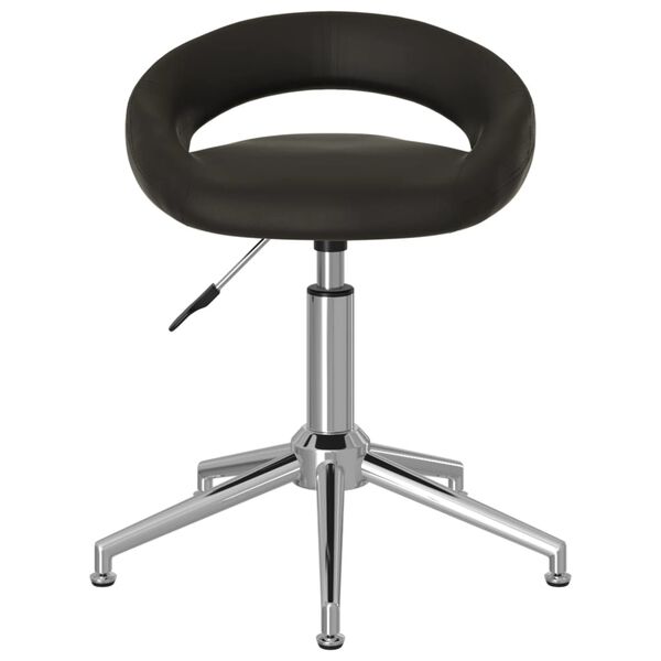 vidaXL Chaises pivotantes &agrave; manger lot de 2 noir similicuir