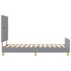 vidaXL Cadre de lit avec t&ecirc;te de lit Gris clair 90 x 200 cm tissu