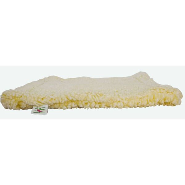 HuggleHounds Tapis pour chiens Polaire L Blanc laine