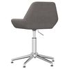 vidaXL Chaises pivotantes &agrave; manger lot de 2 Gris fonc&eacute; Tissu