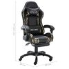 vidaXL Fauteuil de jeux vid&eacute;o repose-pied Noir/camouflage Similicuir