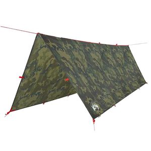 vidaXL B&acirc;che de camping camouflage 406x306 cm imperm&eacute;able