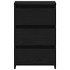 vidaXL Cabinet de chevet avec tiroir Ch&ecirc;ne noir 40 x 35 x 62,5 cm