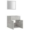 vidaXL Ensemble de meubles de salle de bain 2 pcs Gris b&eacute;ton Agglom&eacute;r&eacute;