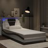 vidaXL Cadre de lit Viana avec LED sans matelas blanc et noir 100x200 cm