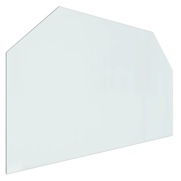 vidaXL Plaque de verre pour chemin&eacute;e hexagonale 100x60 cm