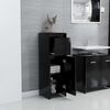 vidaXL Ensemble de meubles de salle de bain 3 pcs Noir Agglom&eacute;r&eacute;